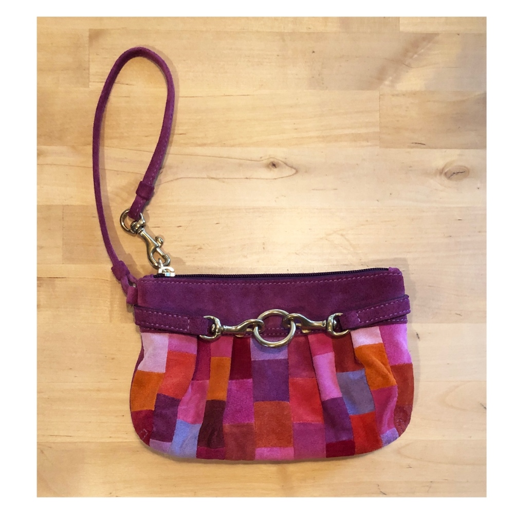 Coach Wristlet Patchwork Suede - image 1